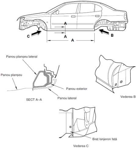 leganza, nadwozie, ilustracje techniczne