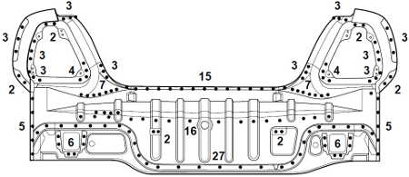 leganza, nadwozie, ilustracje techniczne