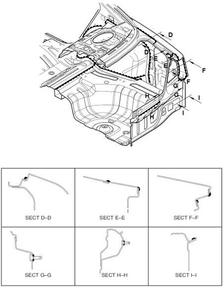 leganza, nadwozie, ilustracje techniczne